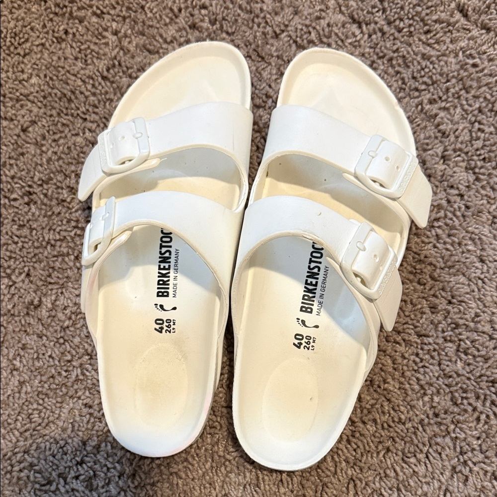 Birkenstock Cream Double-Strap Sandals
